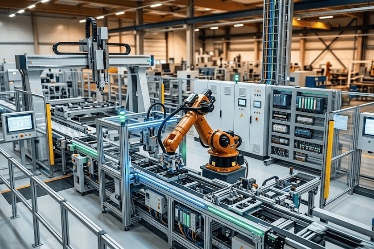 Industrial Automation Solutions - PLC Control Panel and Robotic System by Palladium Dynamics Pune